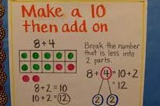 Make a 10 then add on.